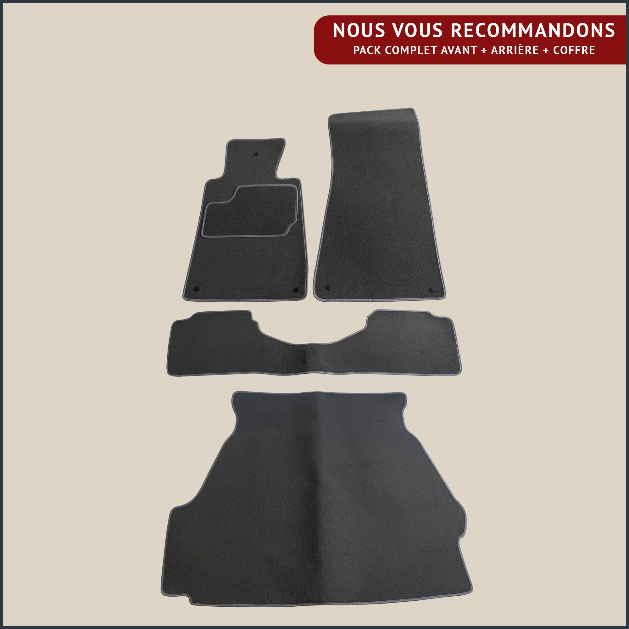 jeu de tapis complet bmw serie 5 e34