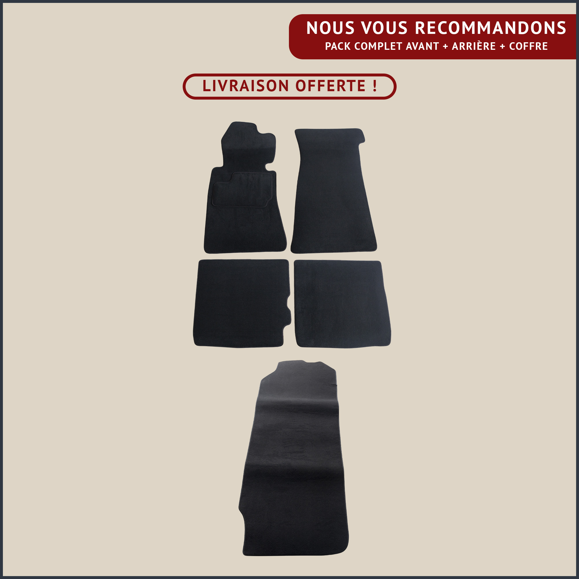 jeu de tapis-complet mercedes 450 sl r107