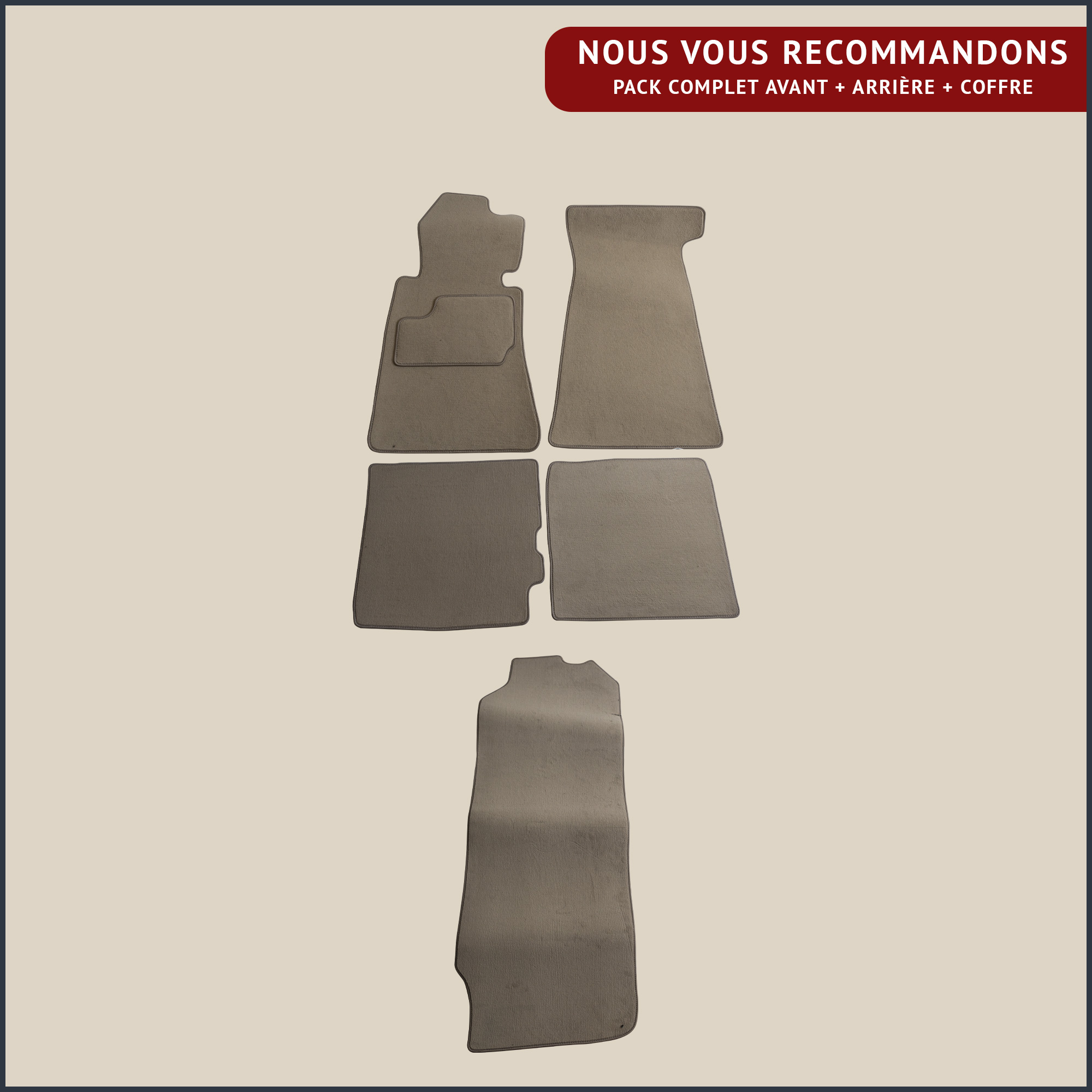 jeu de tapis complet pour mercedes 450 sl r107