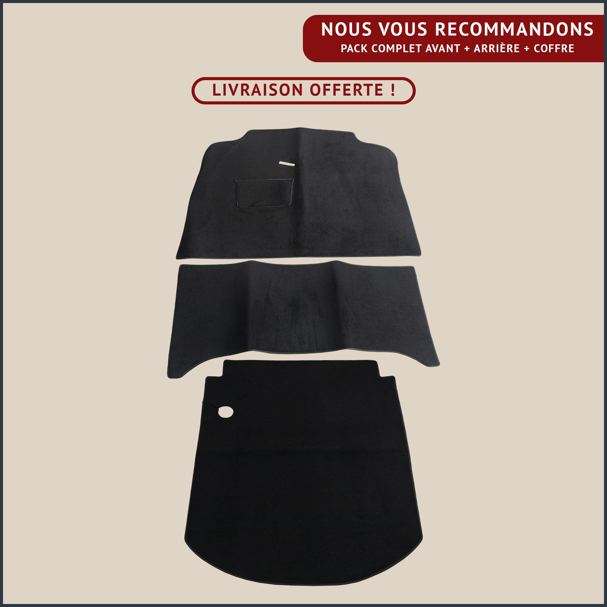 jeu de tapis complet pour panhard pl17 berline