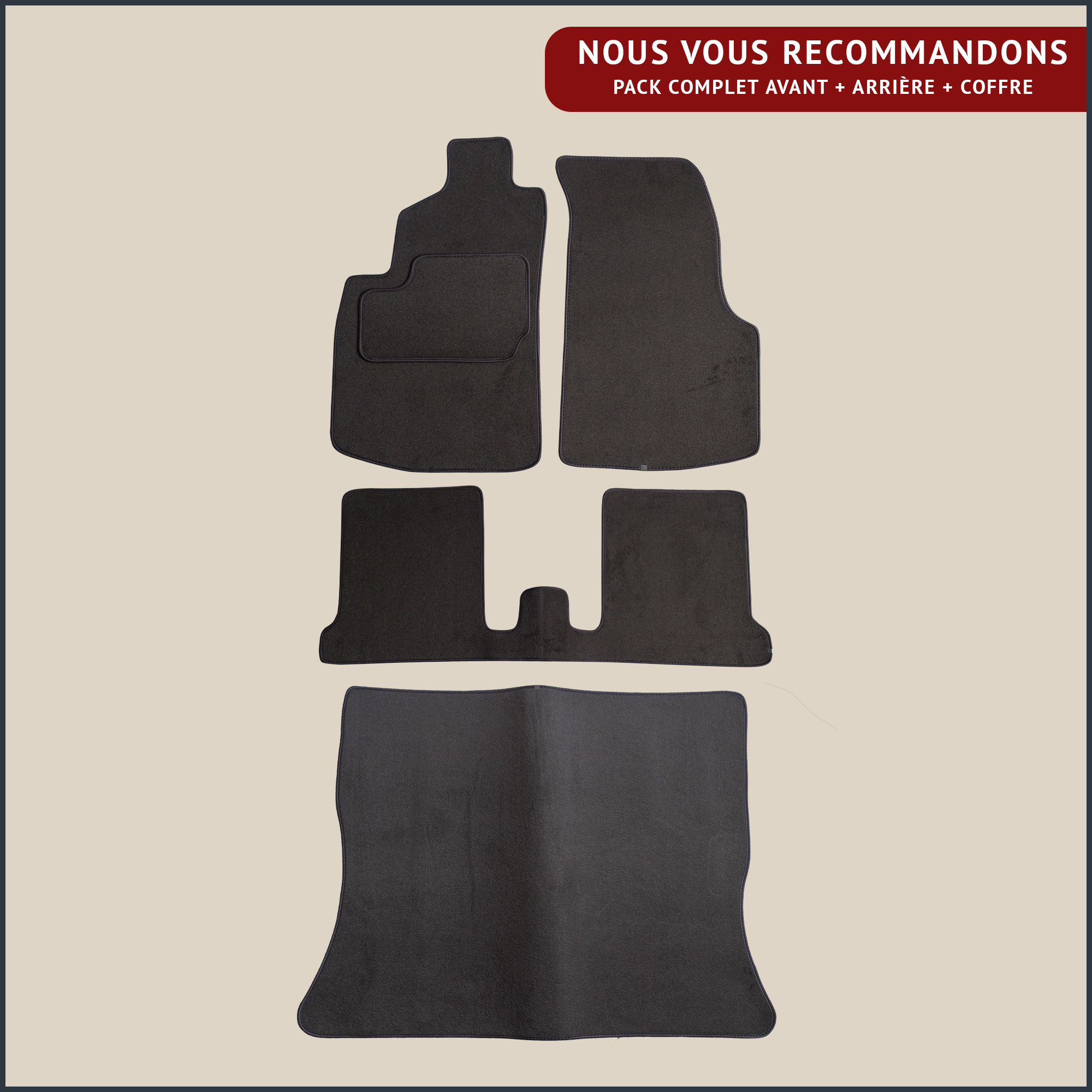 jeu de tapis complet volkswagen golf 1