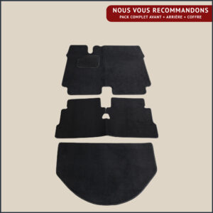 jeu de tapis noir complet pour citroen 2cv