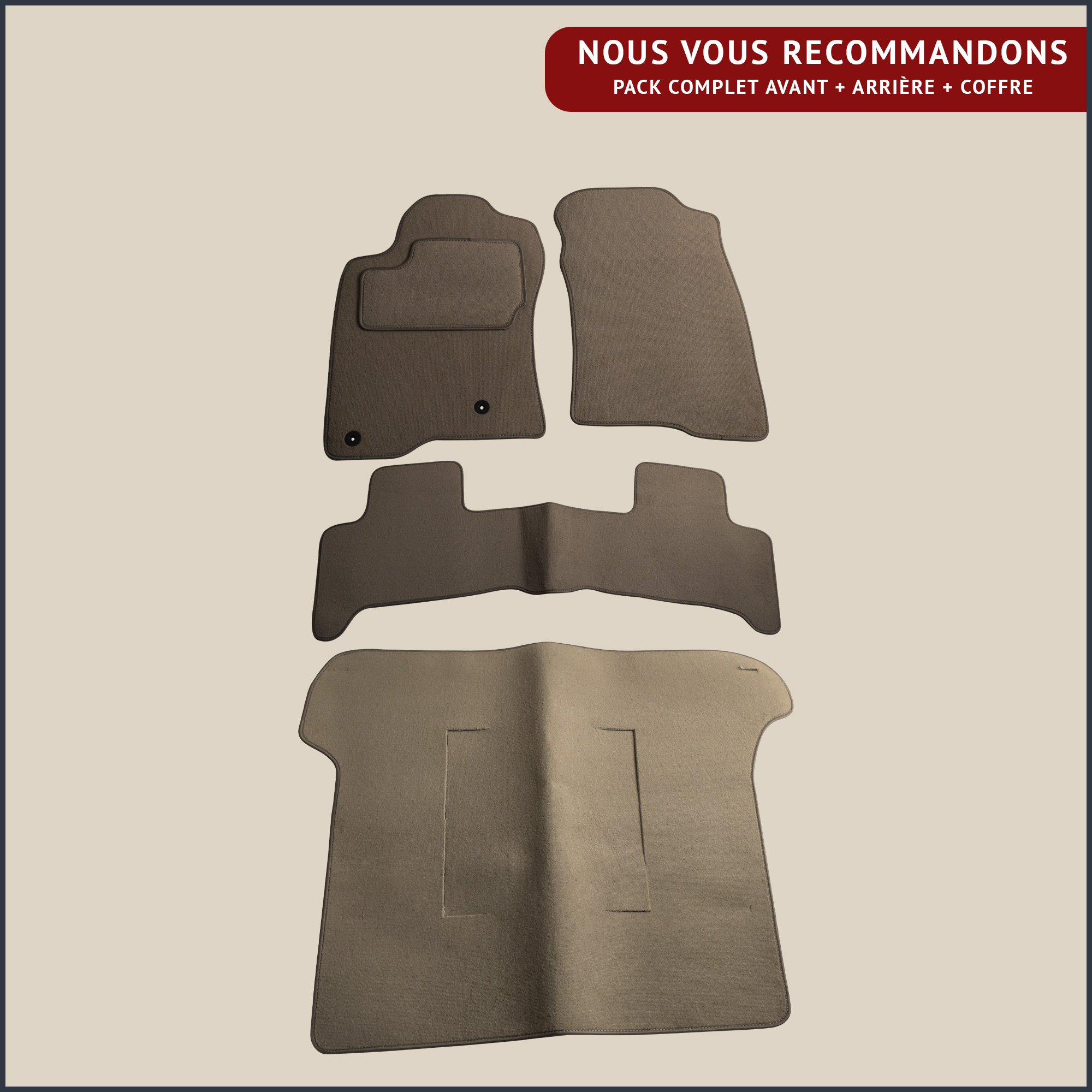 jeu de tapis complet toyota land cruiser hdj 120 long