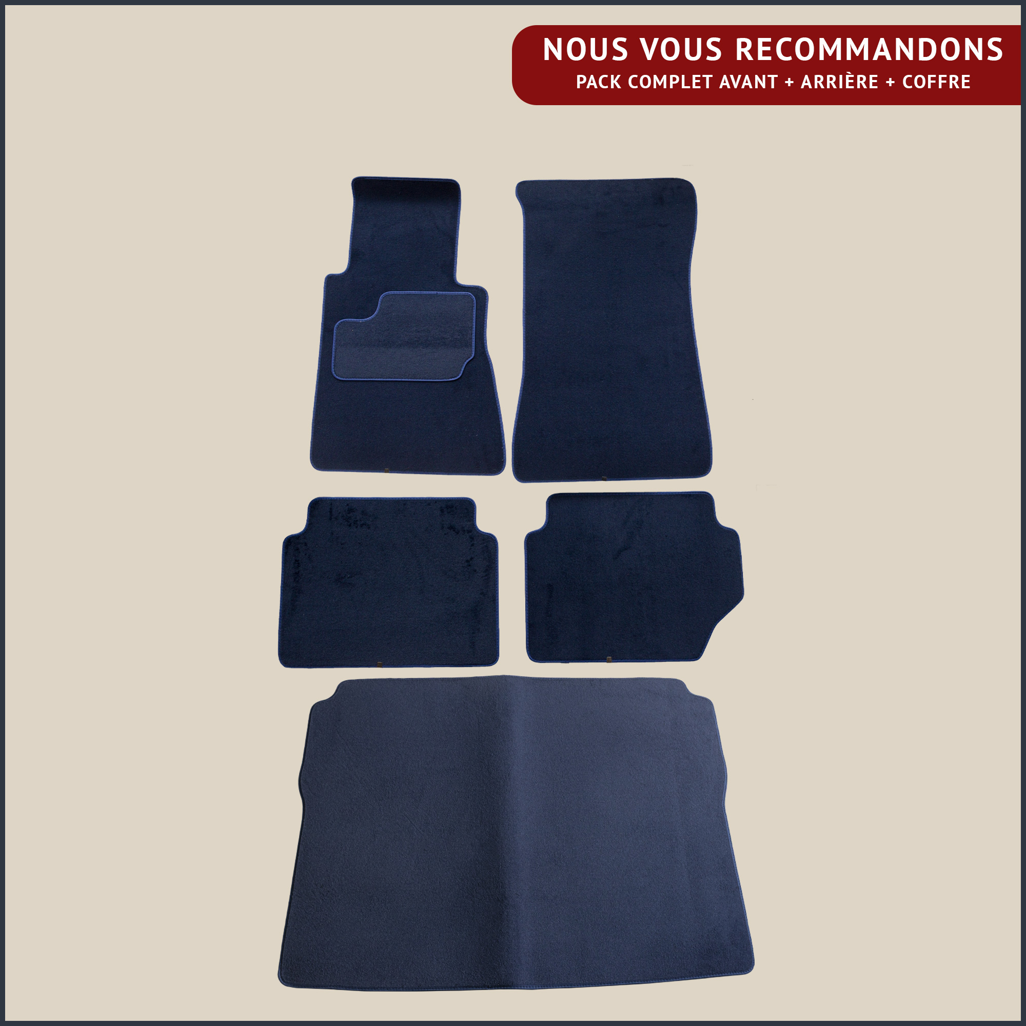 jeu de tapis complet pour mercedes w123 coupe