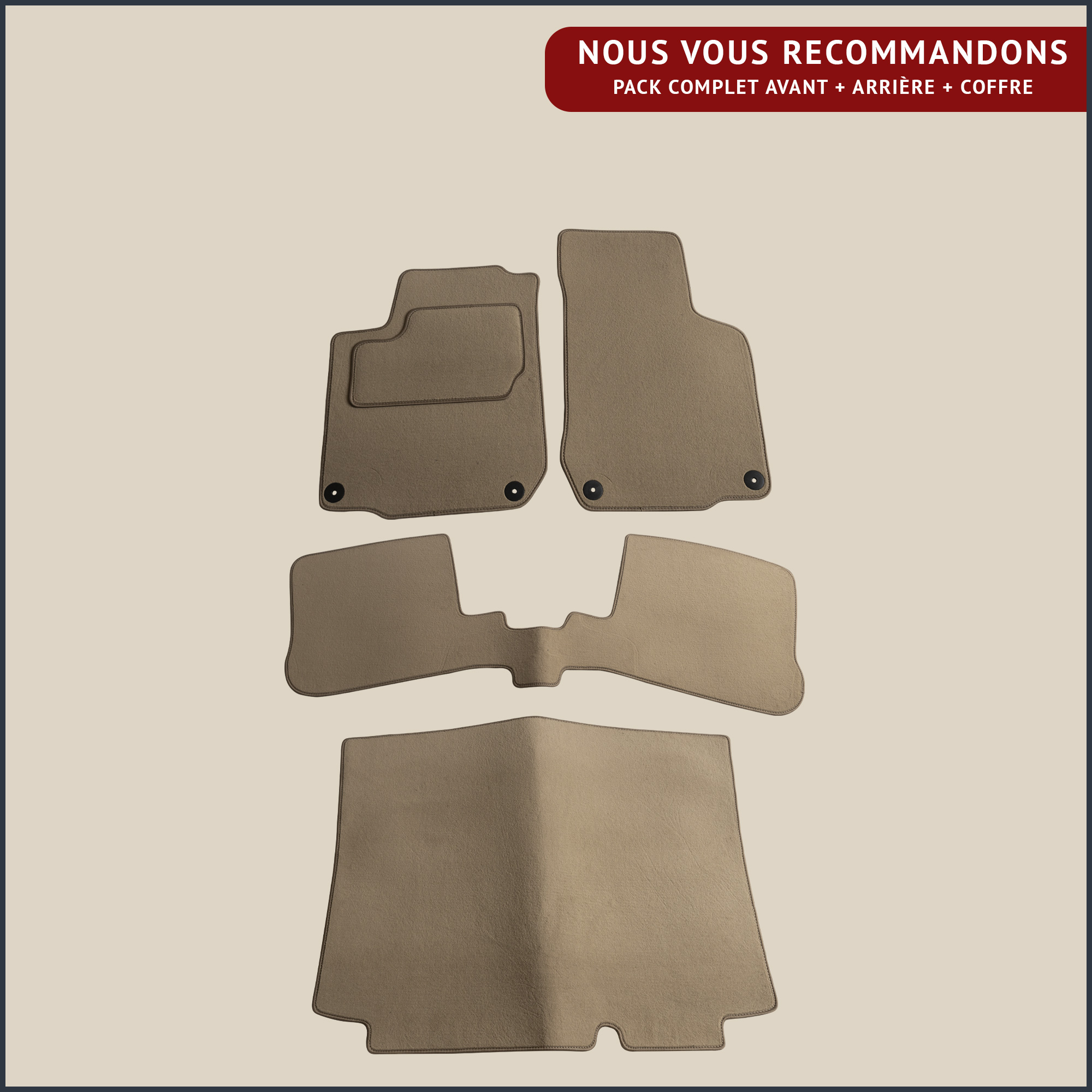 jeu de tapis complet pour volkswagen golf 4