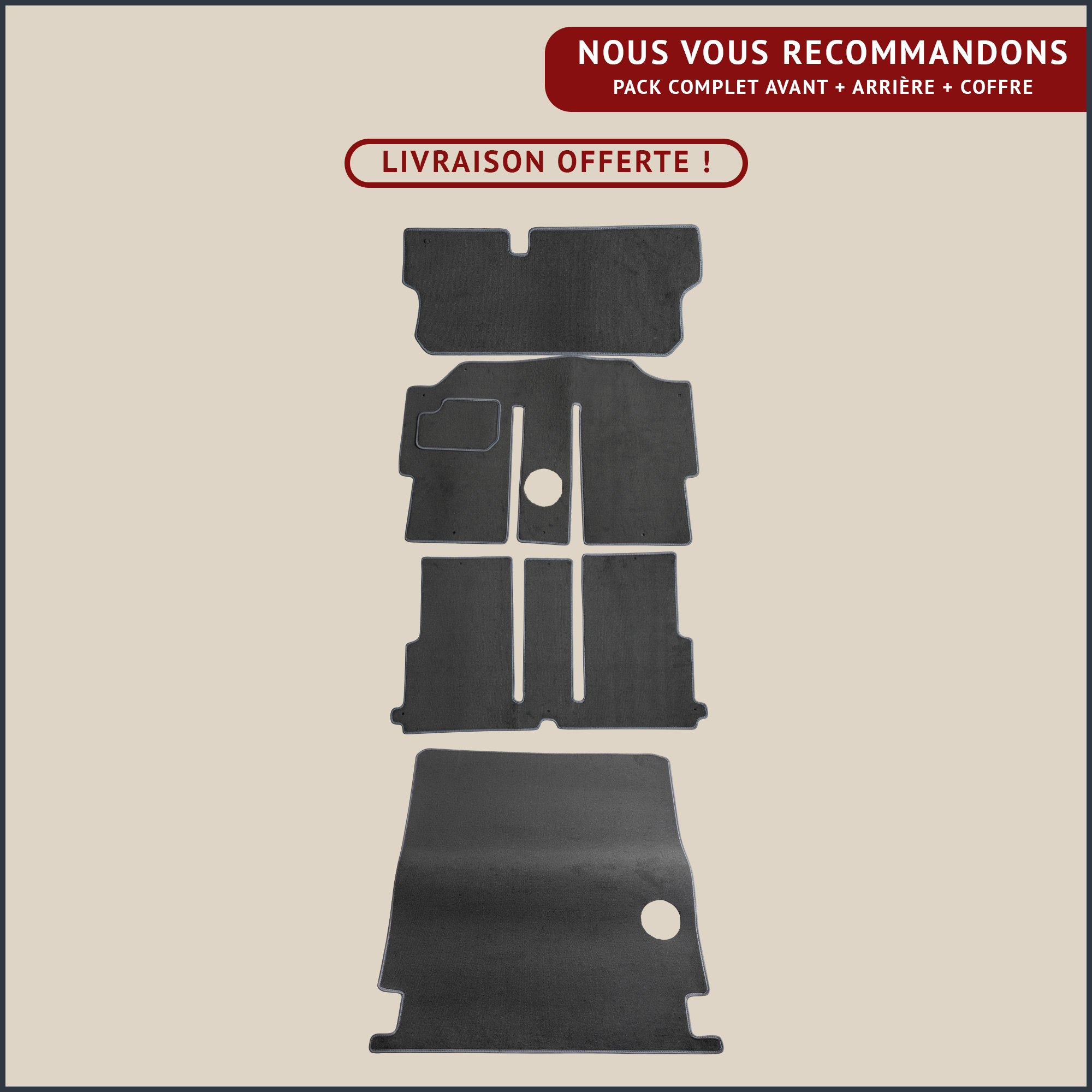 jeu de tapis gris panhard 24 ct